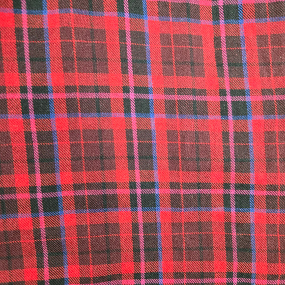 Halogen Embellished Plaid Button Down Shirt Red Jewel Detail Flannel Size Medium - Picture 11 of 12